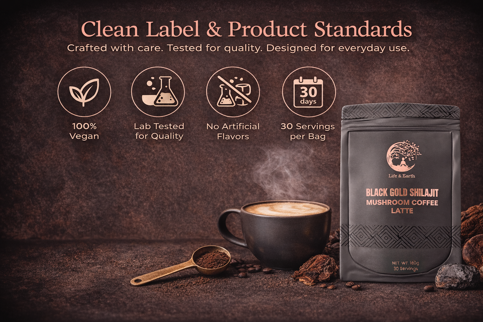 Shilajit Mushroom Latte