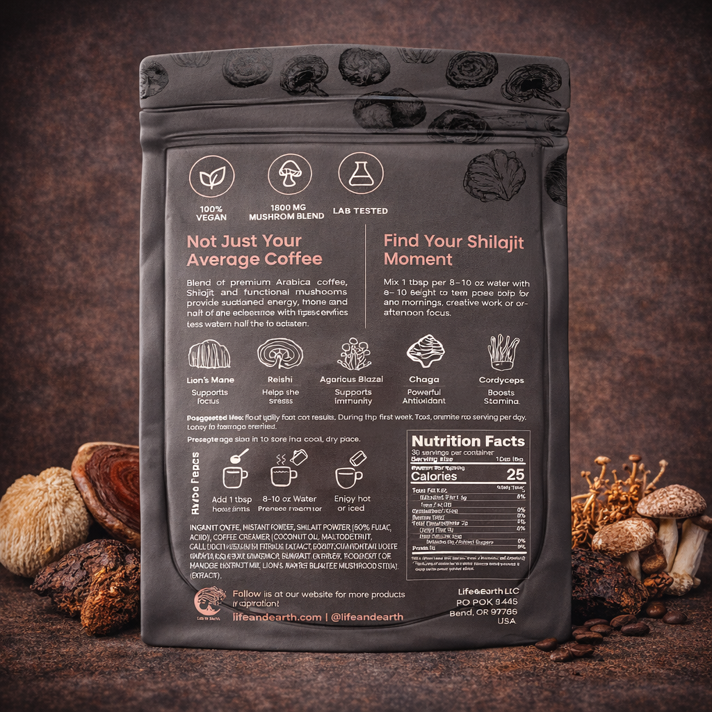 Shilajit Mushroom Latte